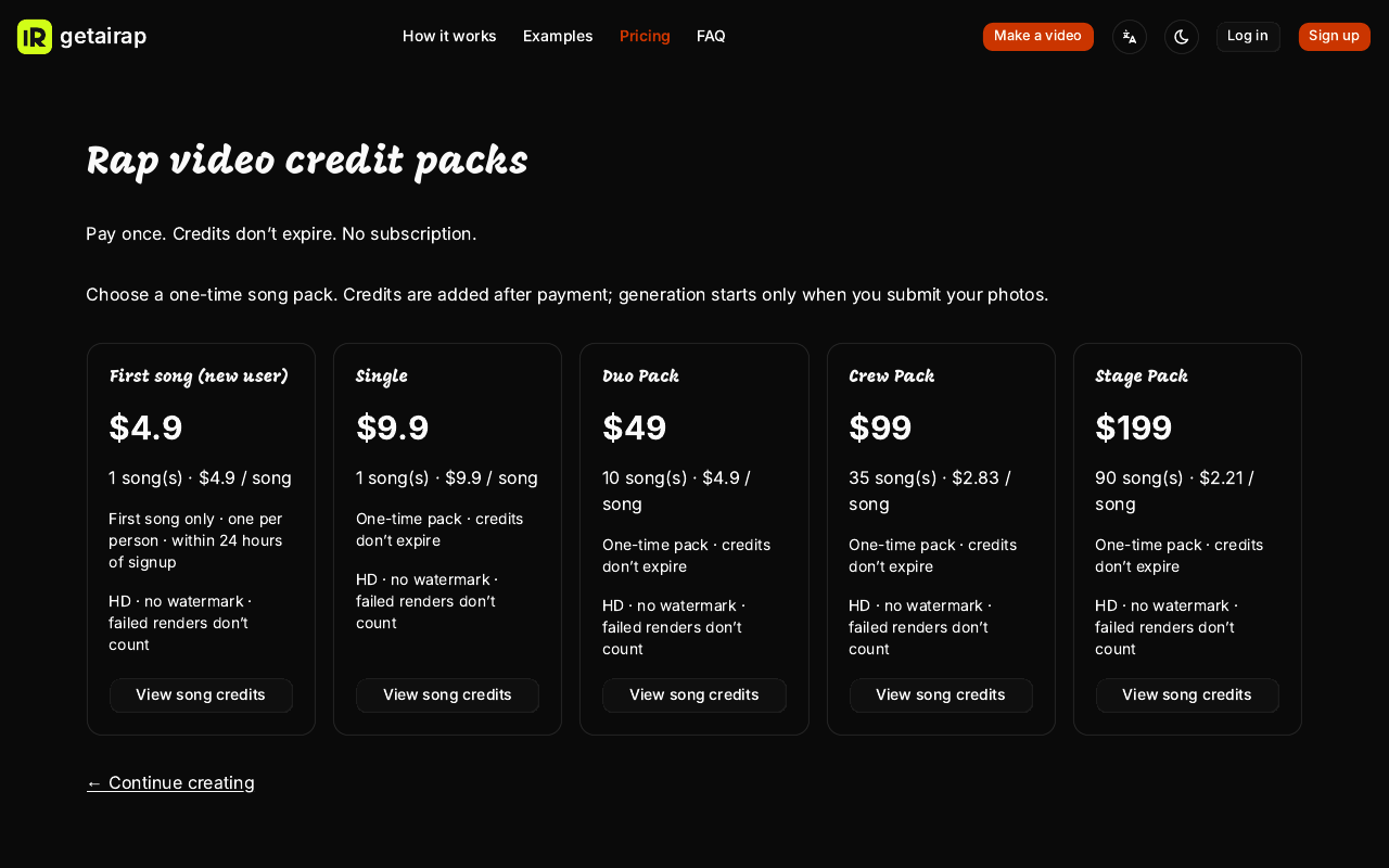 getairap pricing
