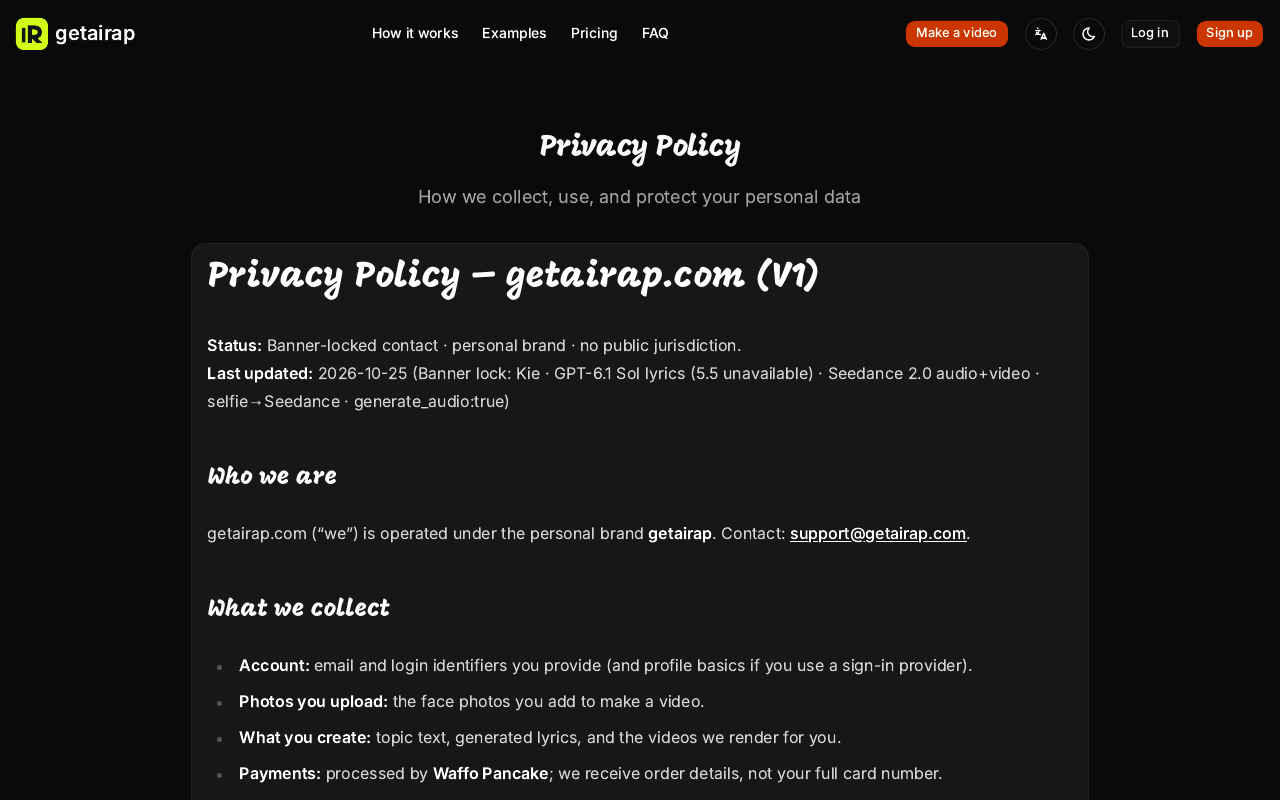 getairap privacy